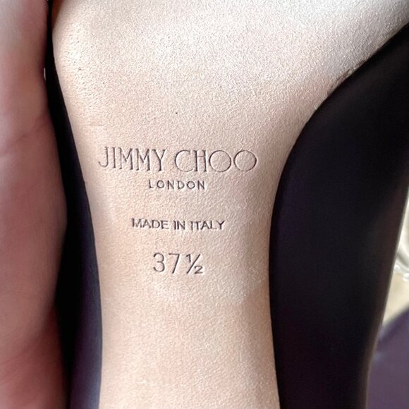 Jimmy Choo Purple Eggplant Lark Ankle Strap V Booties - Picture 8 of 10
